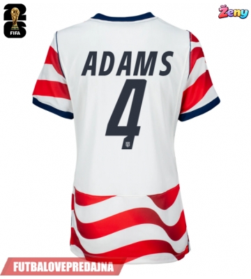 Lacne Ženy Futbalové dres Spojené štáty Tyler Adams #4 MS 2026 Krátky Rukáv - Domáci